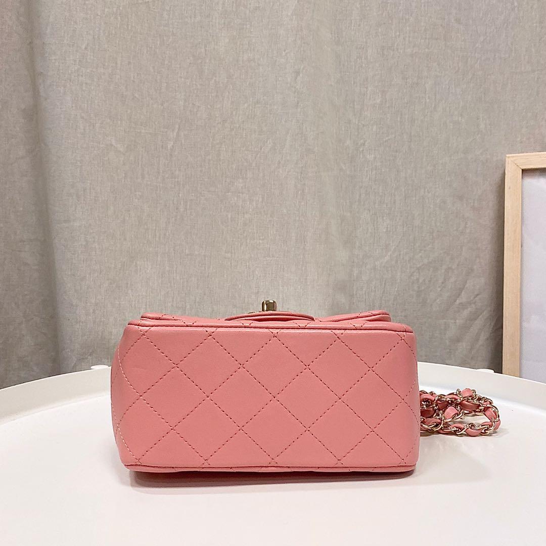 Chanel 22P Sakura pink calfskin woc gold hardware