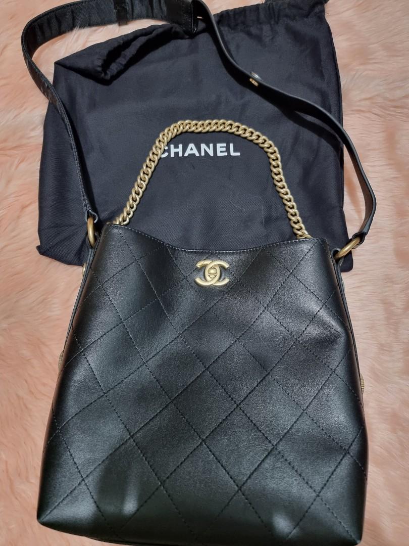 Chanel Black Quilted Caviar Micro Drawstring Bucket Bag With Chain Gold  Hardware 2021 Available For Immediate Sale At Sothebys