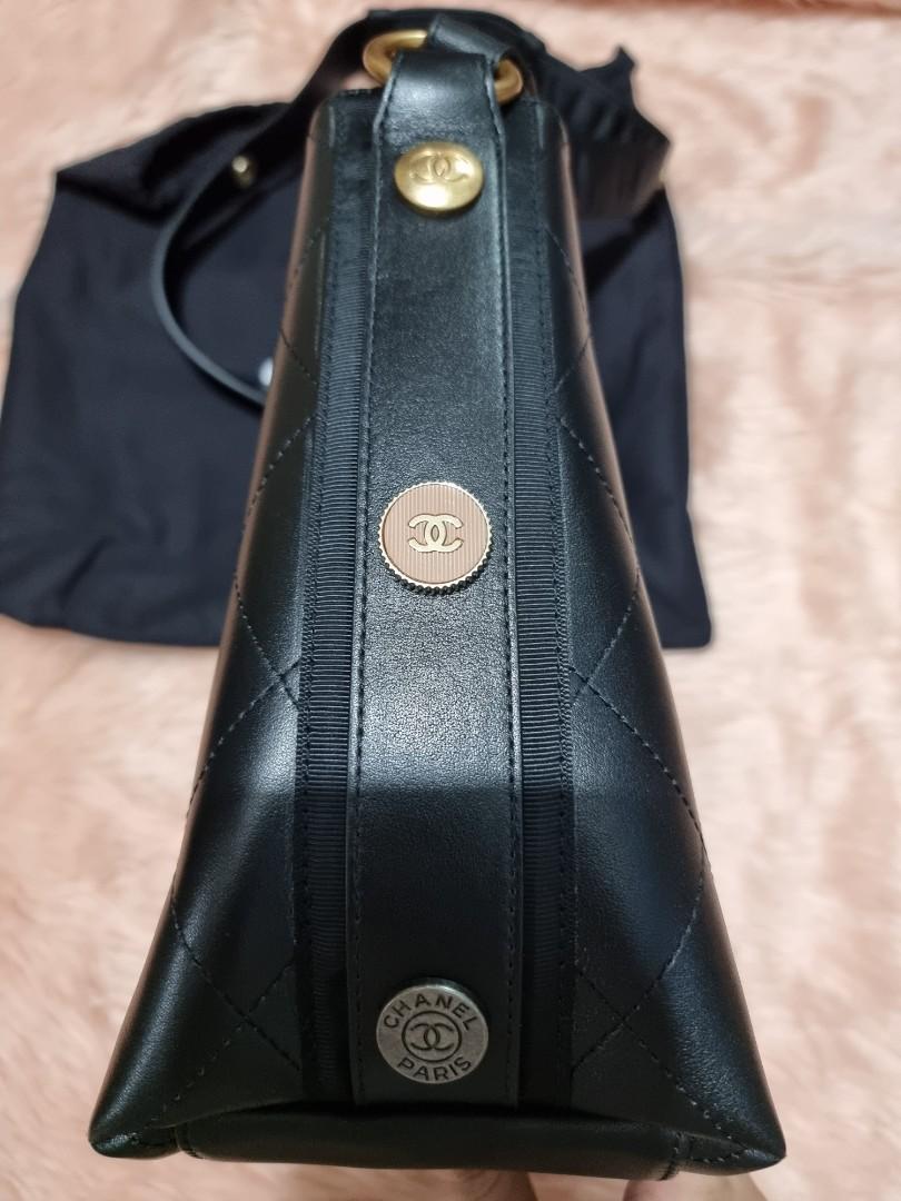 Chanel Button Up Hobo Bag A57573/A57576 Black/Burgundy 2018