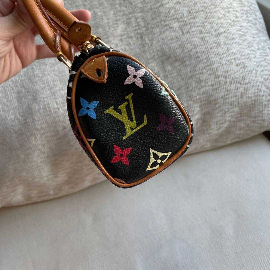 AUTHENTIC LV LOUIS VUITTON Black Multicolor Takashi Murakami Mini HL Speedy  Nano Bag 💙 , Luxury, Bags & Wallets on Carousell