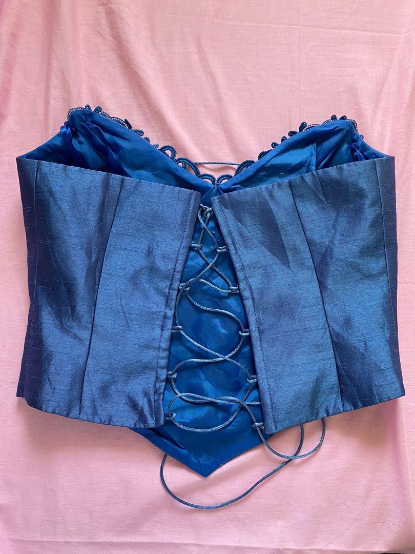 BLUE TUBE WITH ROSE DETAILS (Category: Others Tops) located in Quezon City. Submitted by Janssen (Listing ID 1121990328, Image 2). Description: ADJUSTABLE FITS MEDIUM- LARGE For pick up quezon city area.