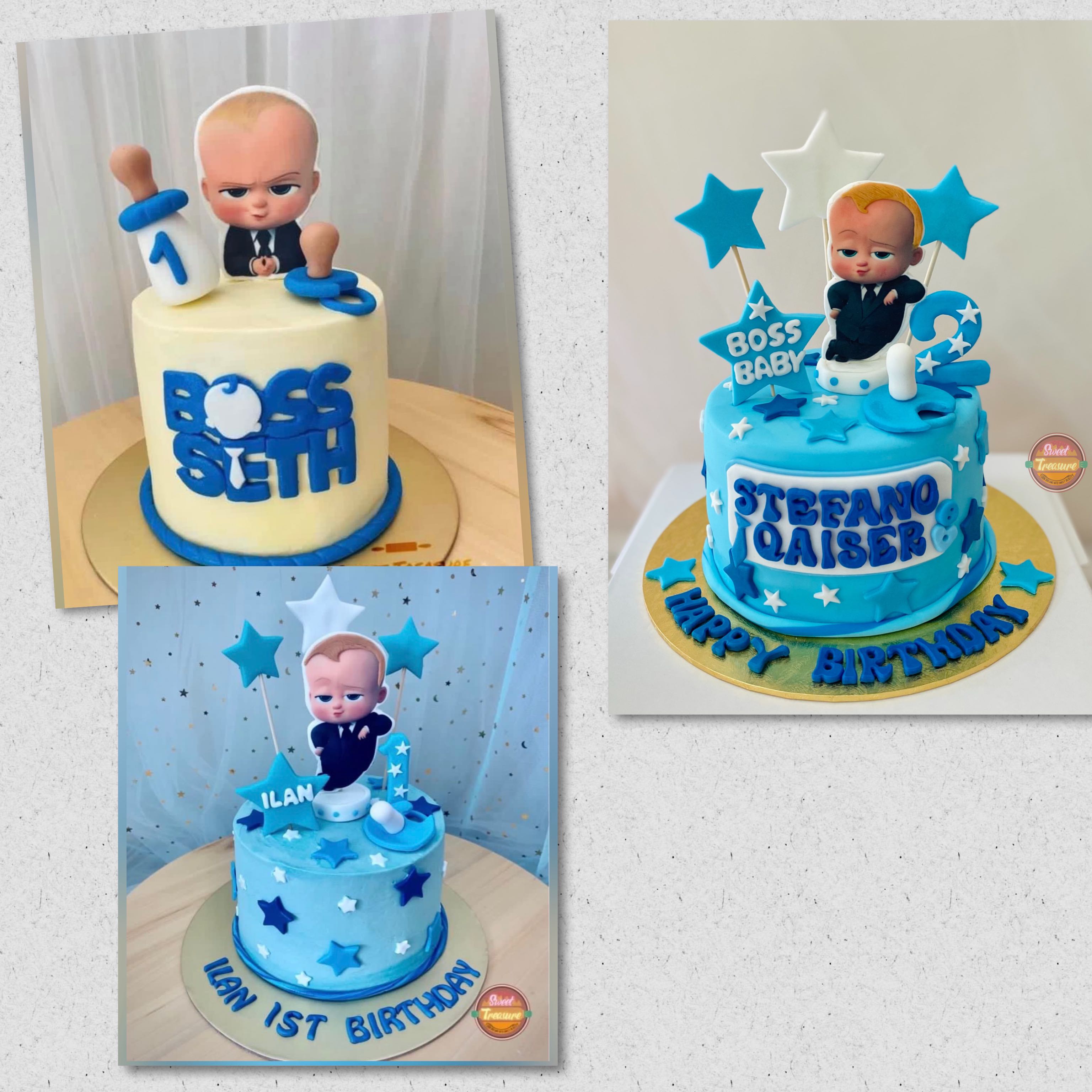 Boss Baby Suspender Cake - | Baby 1 year old cake