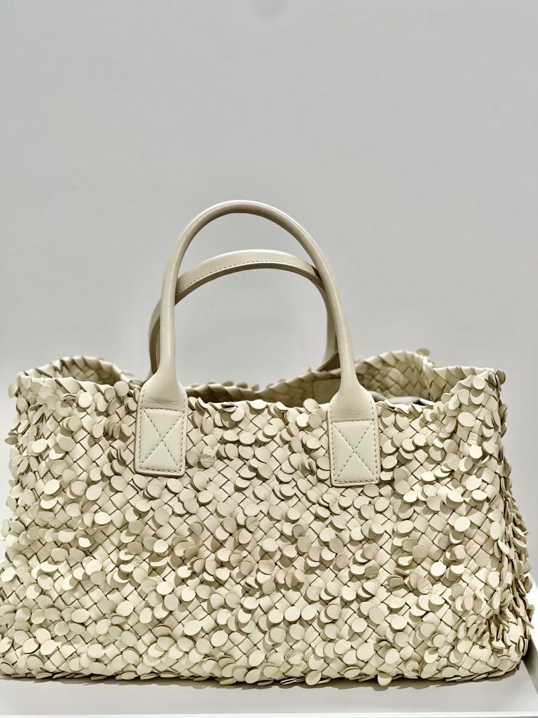 Bottega Veneta Limited Edition Poussin Paillettes Cabat Handbag