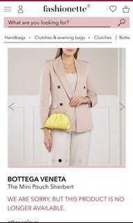 BOTTEGA VENETA THE MINI POUCH IN SHERBERT