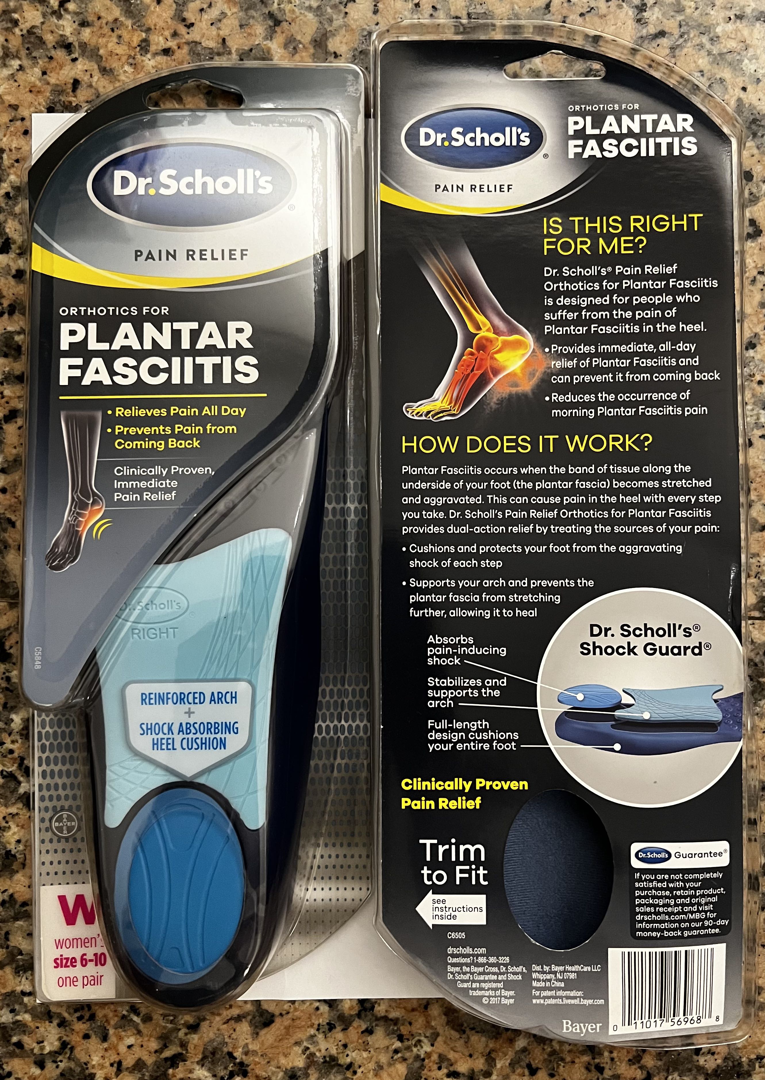 Dr. Scholl’s Orthotics for Plantar Fasciitis Woman size US 610