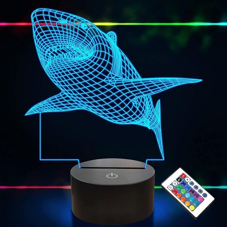 JQGO 3D Illusion Lamp Bedside Lamp Table Nightlights Controller Night Light with Remote Control Touch 16 Color Changing Desk Lamps Birthday Gifts for Girls Boys（Headphones） 3D Night Light for Kids