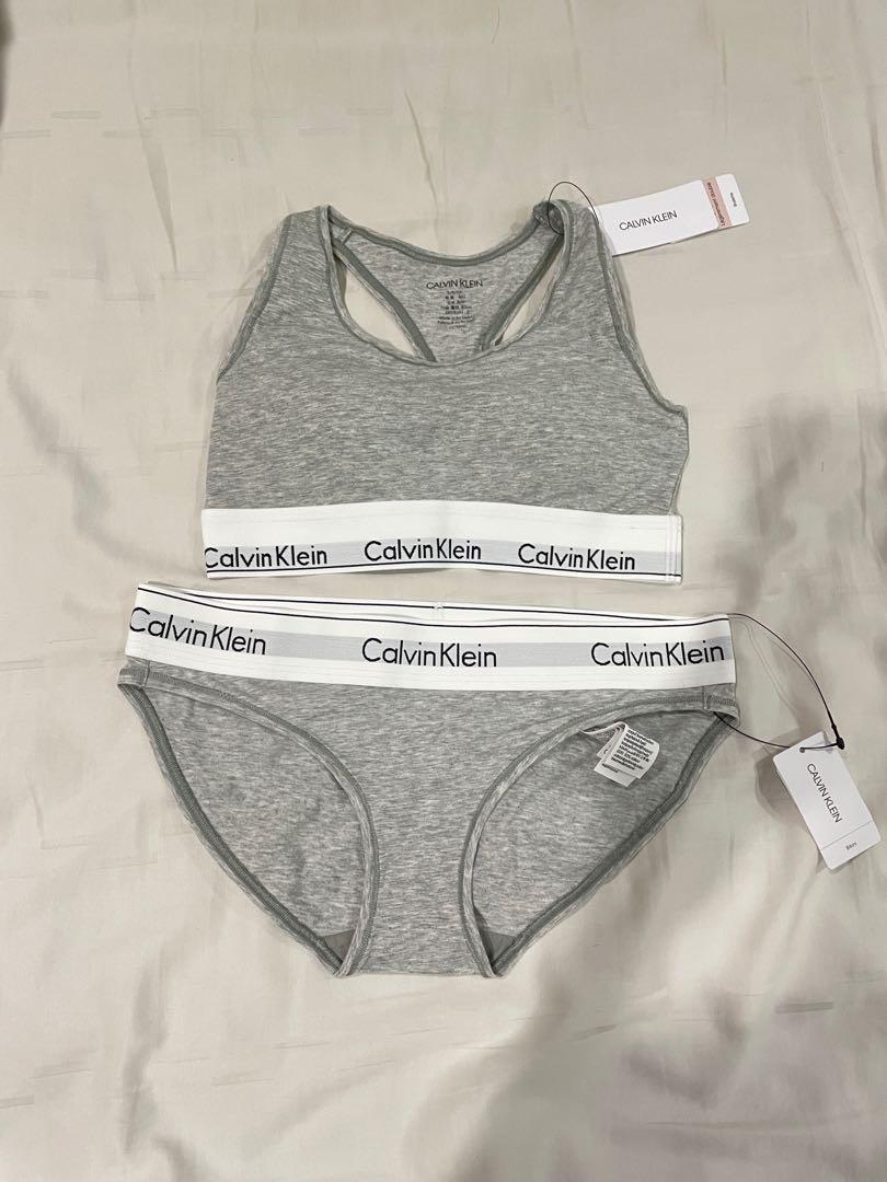 calvin klein bralette underwear set, Women's Fashion, New Undergarments &  Loungewear on Carousell