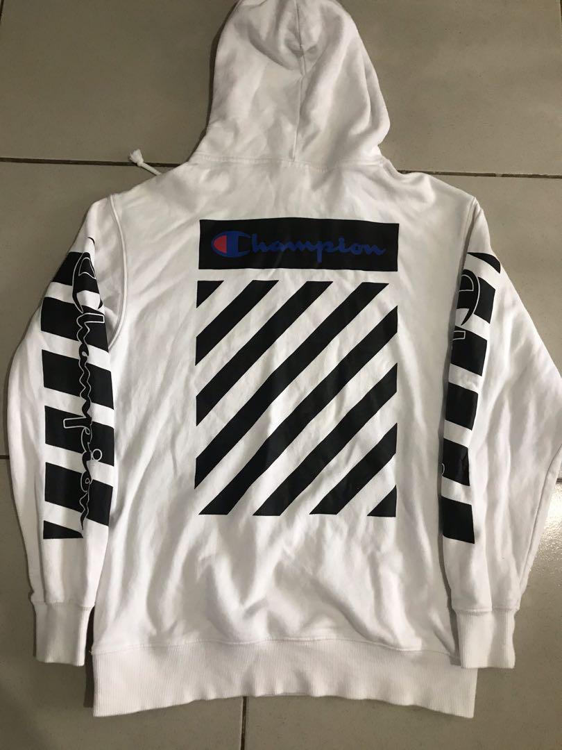 Champion x Off White Hoodie Men s Fashion Coats Jackets and