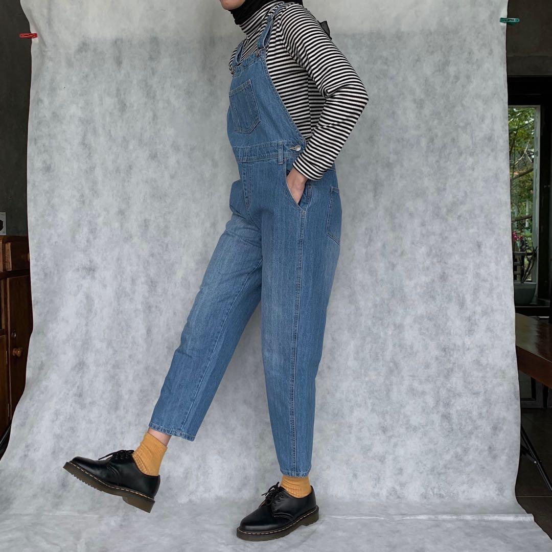 Colza Overall jeans baju monyet baju kodok Fesyen Wanita Pakaian