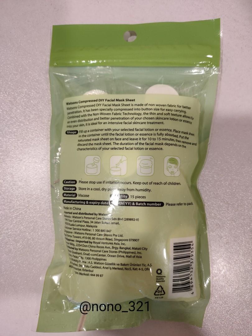 Watsons compressed diy facial hot sale mask sheet