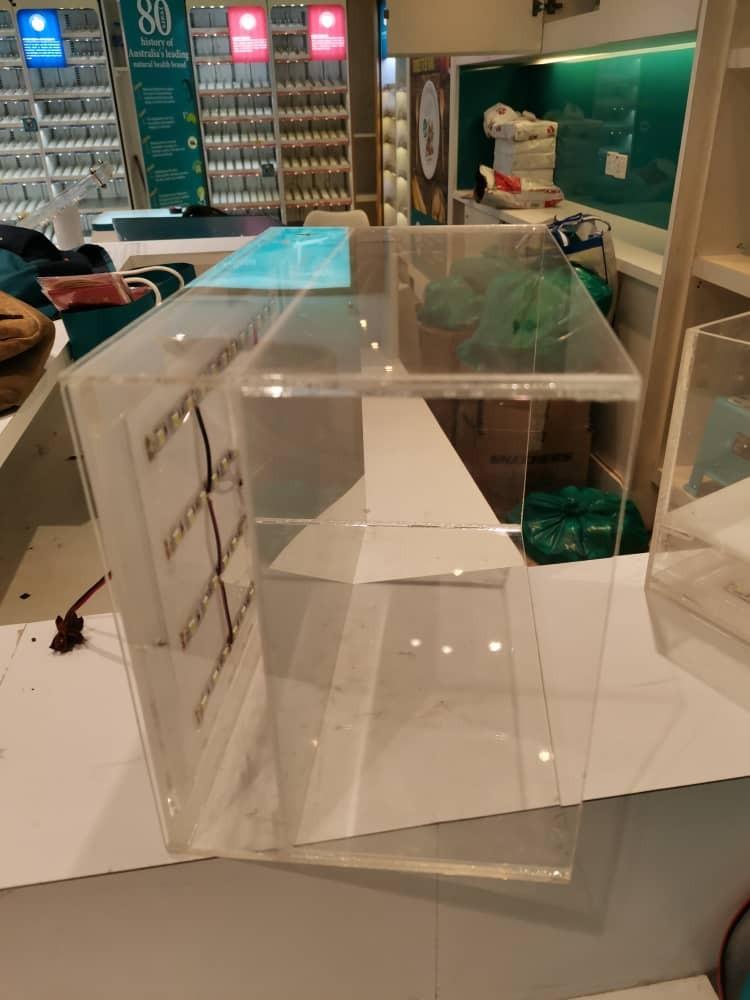 Decorative Acrylic Backlit Display Sheft, Furniture & Home Living