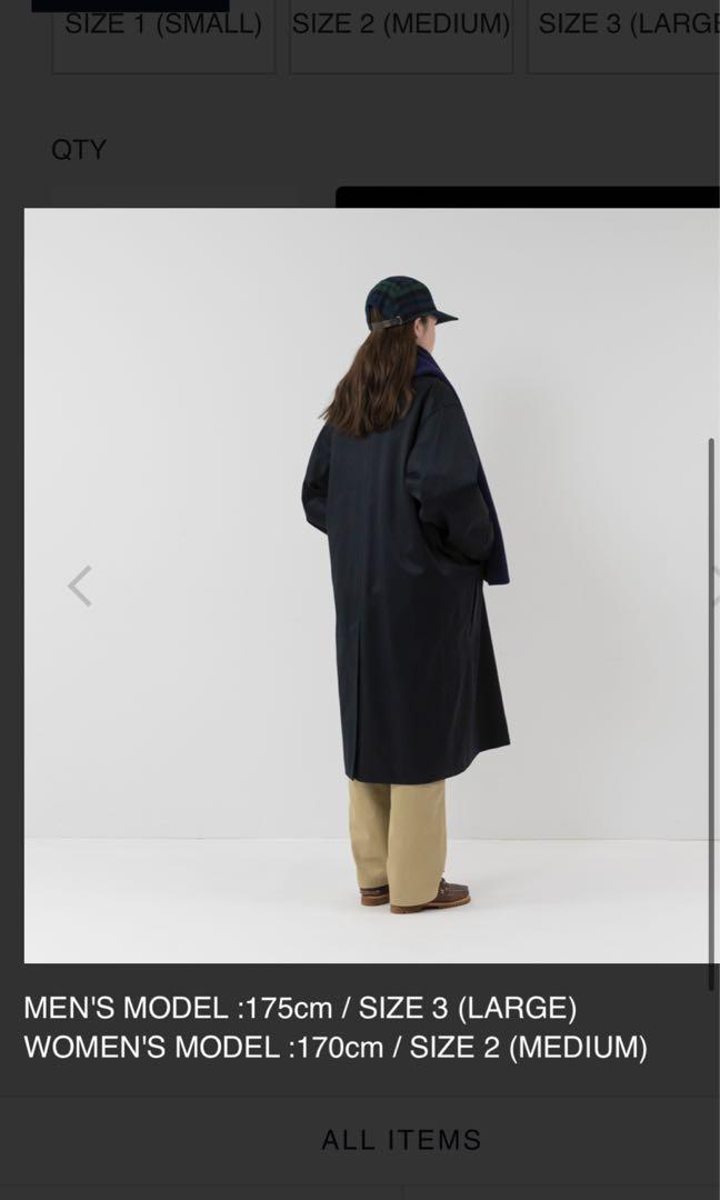 DESCENDANT 2021 VITELLO BALMACAAN COAT size 2 Navy, 男裝, 外套及 