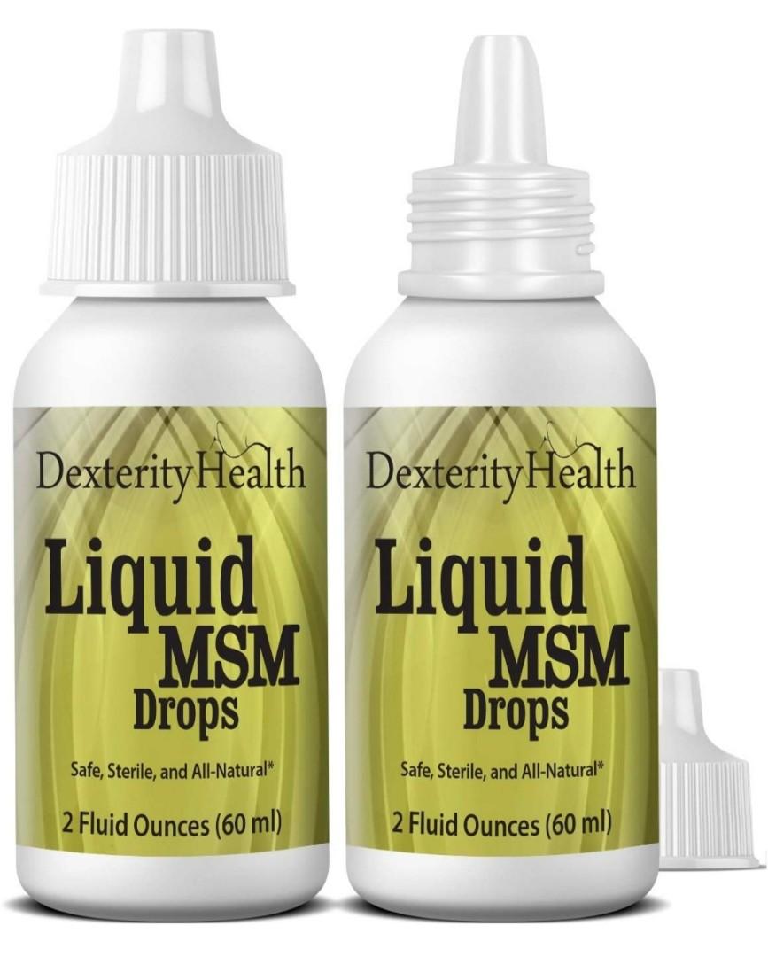 Dexterity Health Liquid MSM Eye Drops Eye Floaters, Health & Nutrition