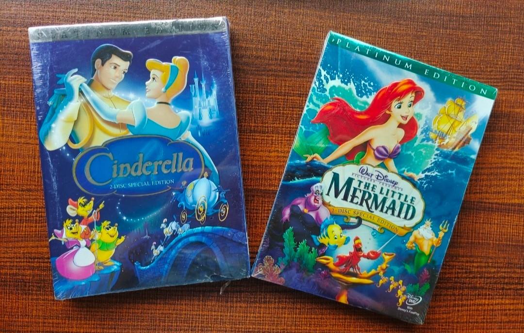Disney The Little Mermaid And Cinderella Bundle Hobbies Toys Music Media Cds Dvds On Carousell