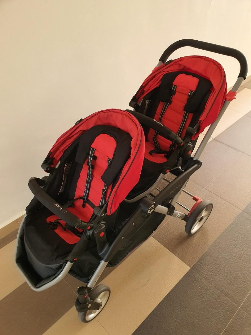 Contours options store double stroller red