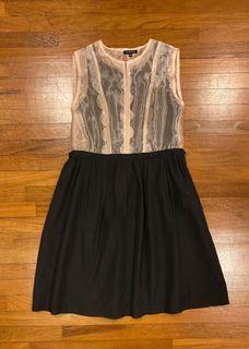 Dress Rampage brand chiffon pink top & black skirt ,  LIKE-NEW