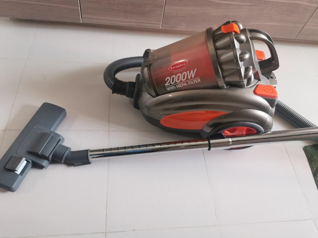 EuropAce 2000W Vacuum Cleaner with HEPA Filter, Furniture & Home Living