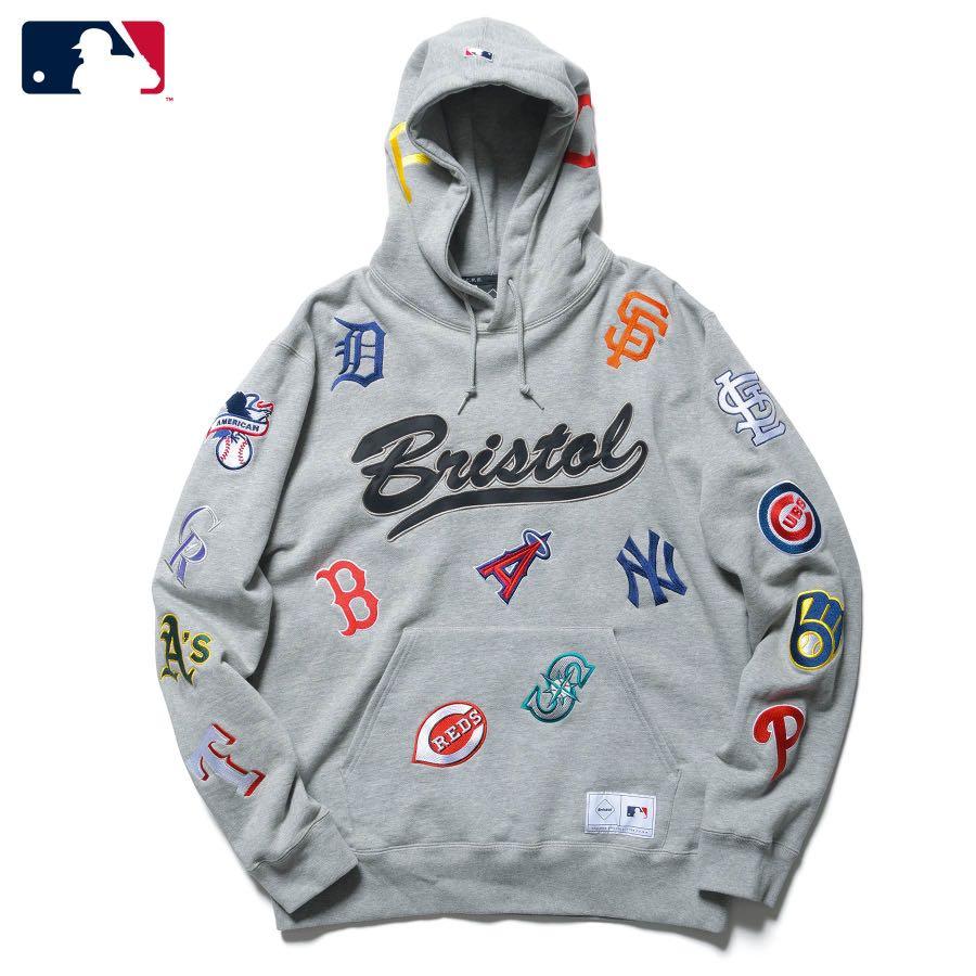 全新F.C Real Bristol 聯名MLB 21新款TOUR ALL TEAM SWEAT HOODIE, 男