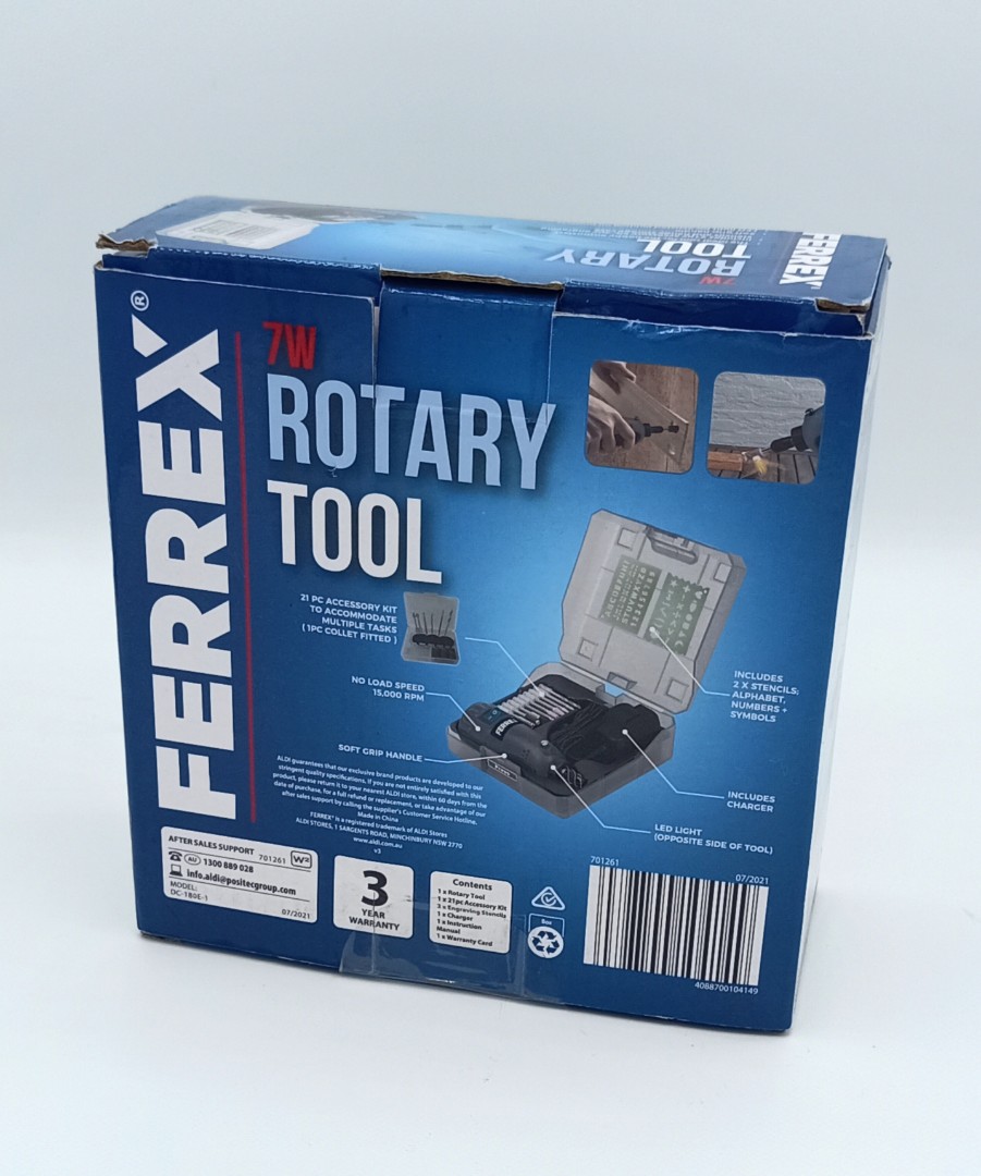 Ferrex Workzone Heavy Duty 18 Volts Rotary Tool Kit AC Engraver