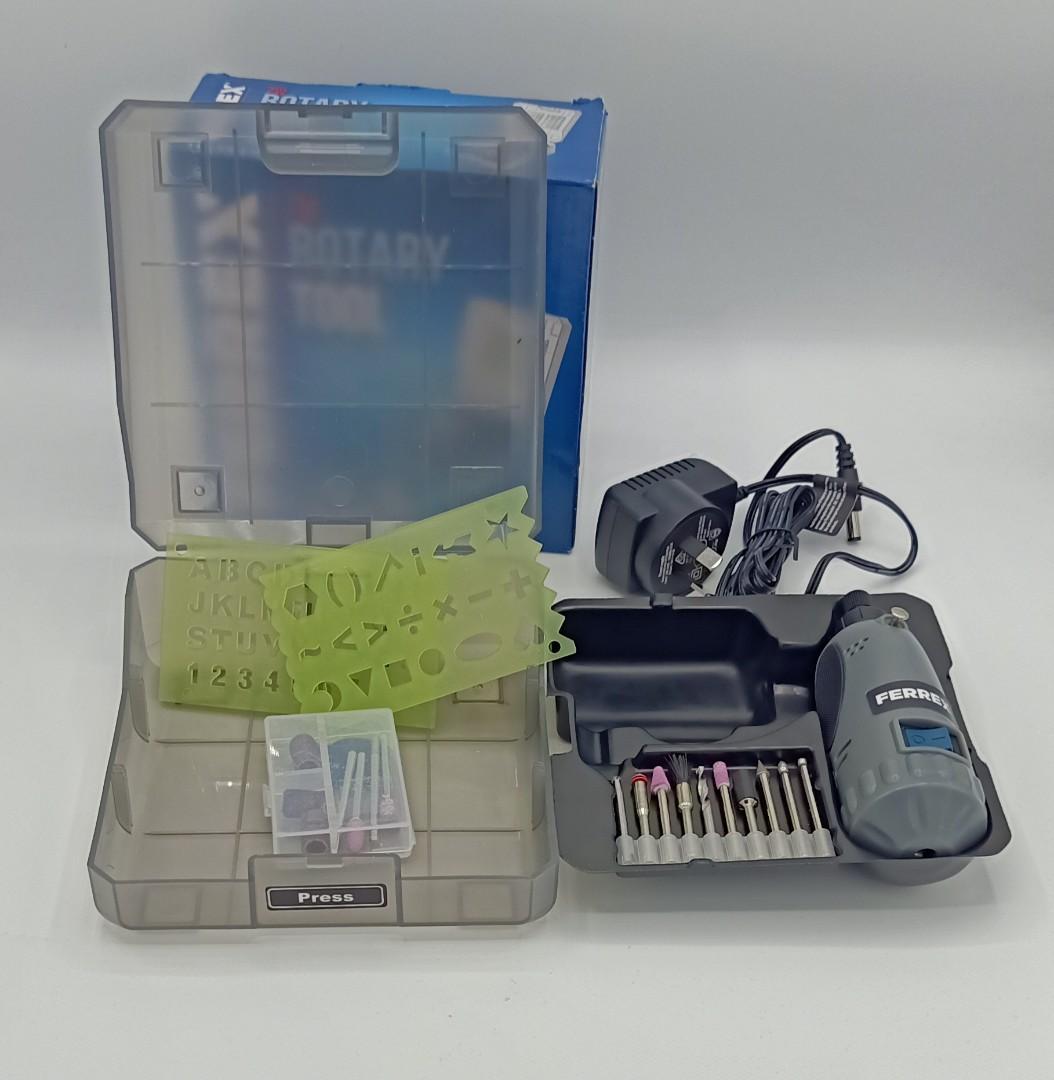 Ferrex Workzone Heavy Duty 18 Volts Rotary Tool Kit AC Engraver