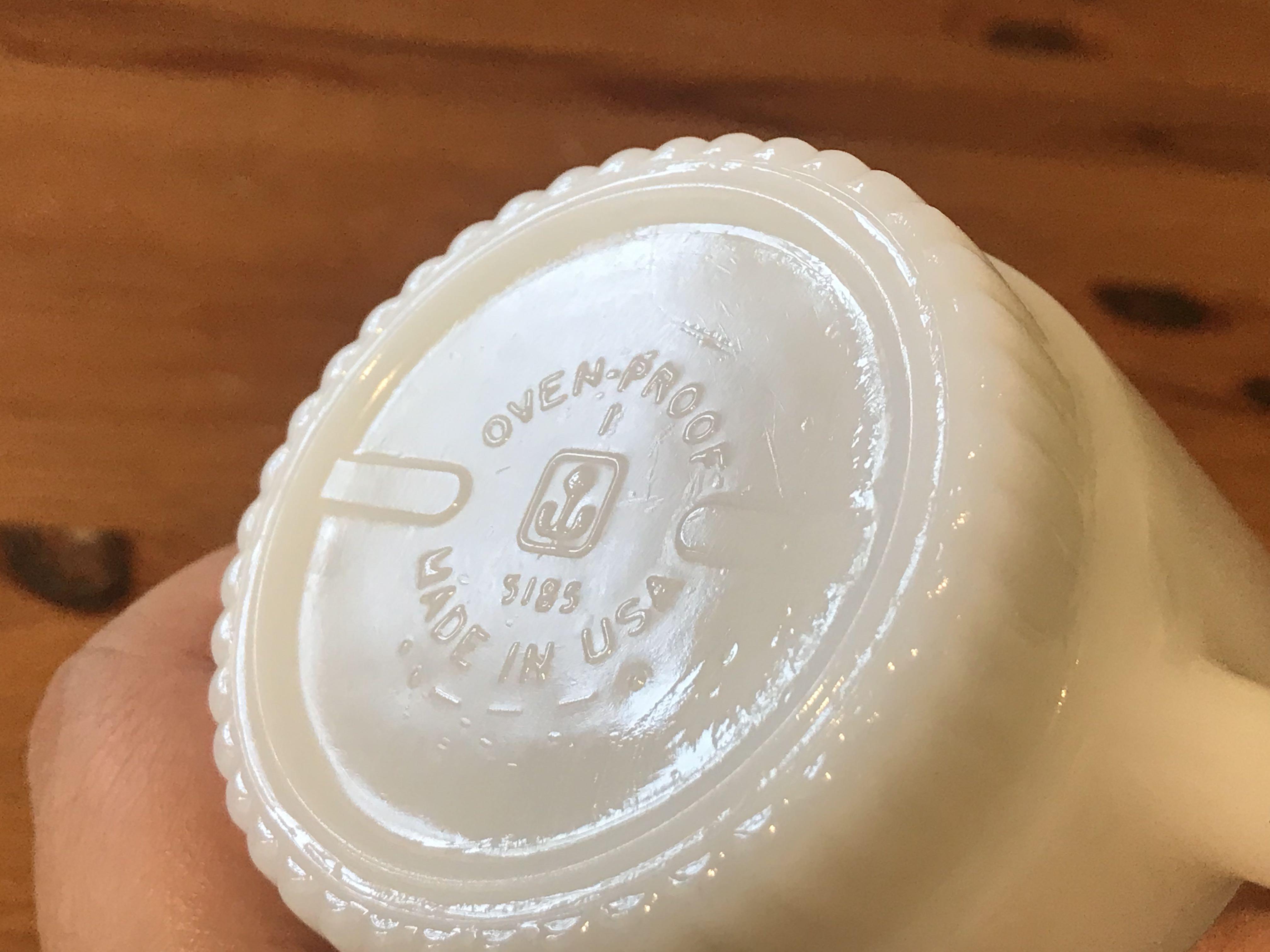 中古｜Fire King｜1984年Clancy’s bottomless coffee mug club Ribbed Botton杯