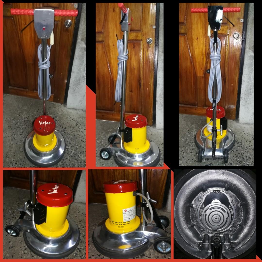 Floor Polisher Heavy Duty Wet & Dry (Category: Construction Tools & Equipment) located in Manila. Submitted by ghelzkie (Listing ID 1121987476, Image 1). Description: Refurbished Victor Wet & Dry Heavy Duty / Low Speed Brush Pad Size: 16" HP Motor: 1HP RPM Motor: 1725 RMP 1 Attached Pad Holder with warranty parts and services.
