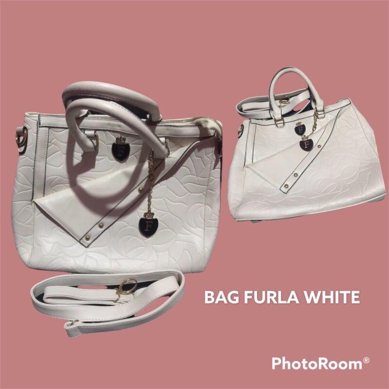 Furla Tas Putih Fesyen Wanita Tas Dompet di Carousell