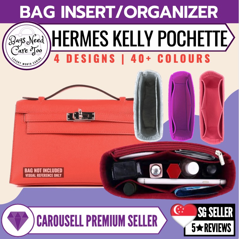 Hermes Kelly Pochette bag organiser inner bag insert organizer, Women's
