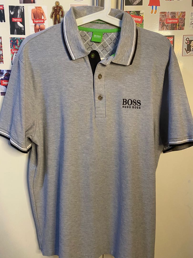 Grey store boss polo