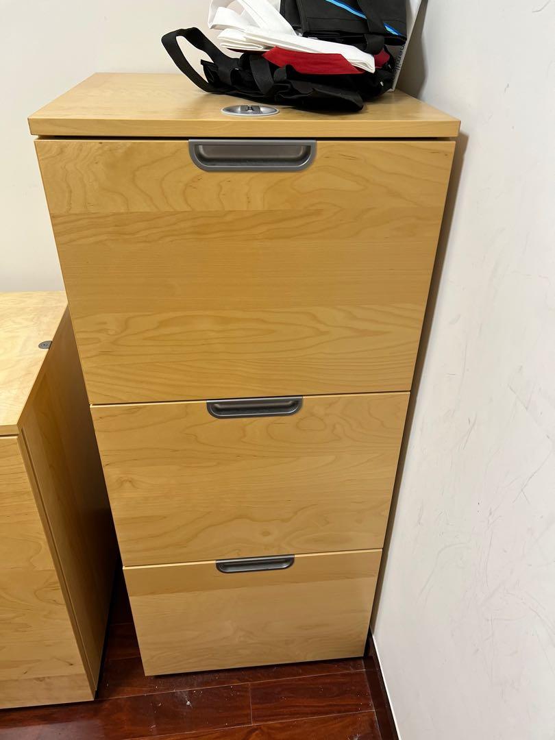 IKEA filing with lock, 傢俬＆家居, 傢俬, 書櫃、櫃子及架 Carousell