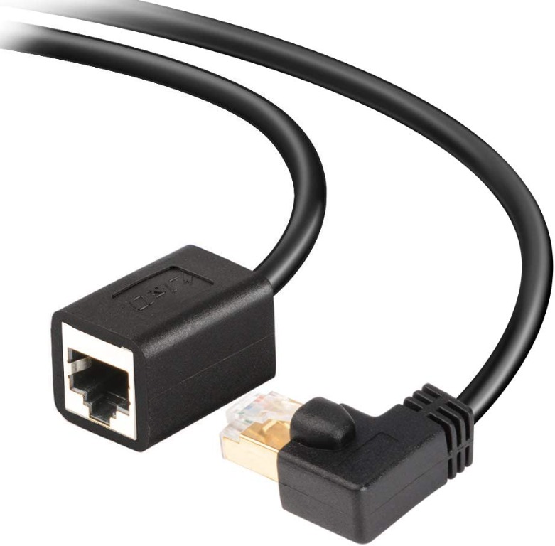 J&D Cat6 Extension Cable, Cat 6 Right Angled 90 Degree