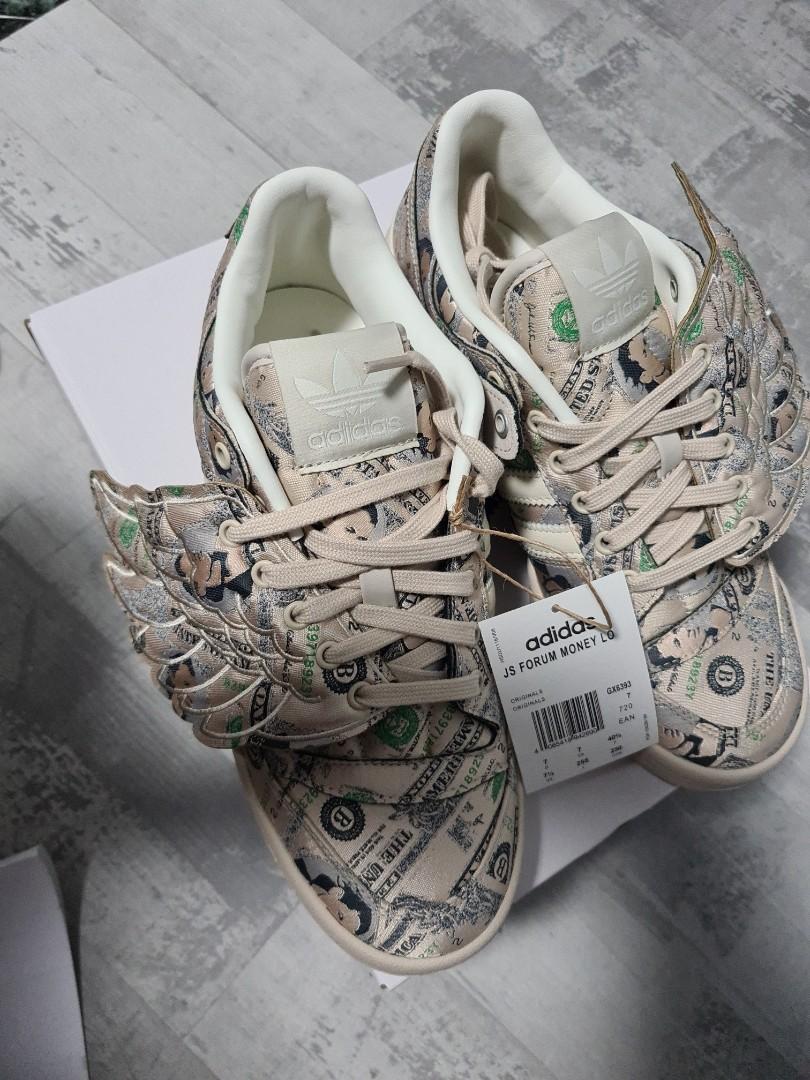 JEREMY SCOTT X ADIDAS FORUM WINGS 1.0 LOW 'MONEY', Women's Fashion,  Footwear, Sneakers on Carousell