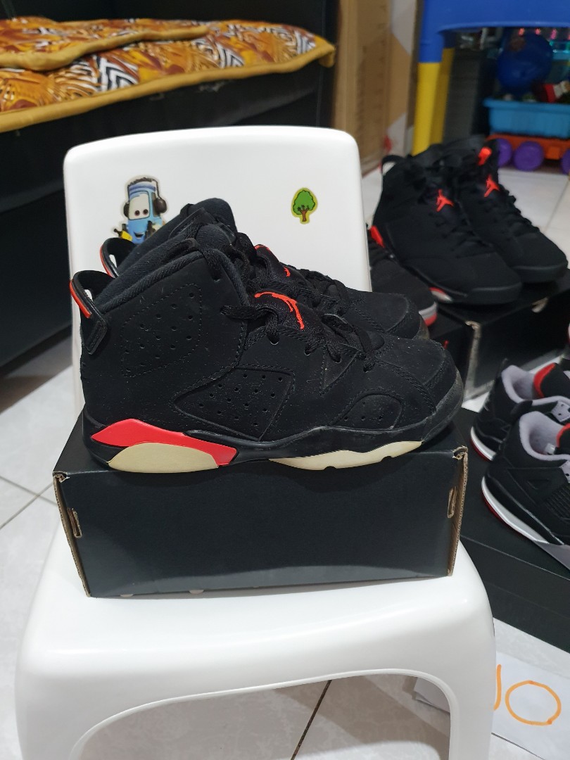 Jordan 6 Infrared Toddler Babies Kids Babies Kids Fashion on