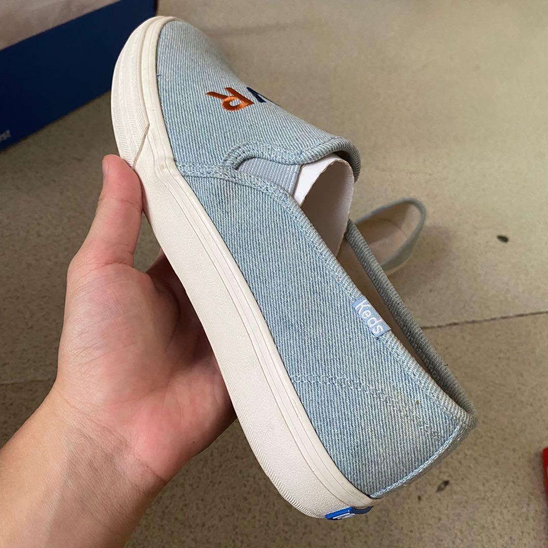 Keds Light Blue Denim GRL PWR Slip Ons