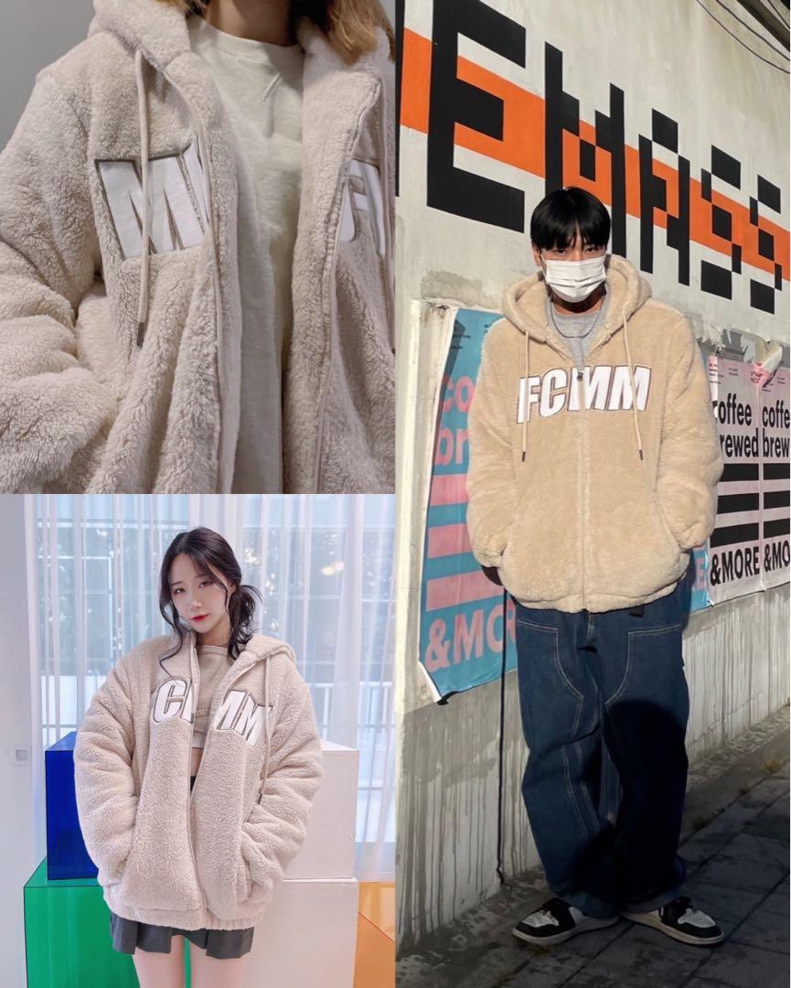 Korea🇰🇷FCMM～Big Logo Boa Fleece Jumper, 預購- Carousell