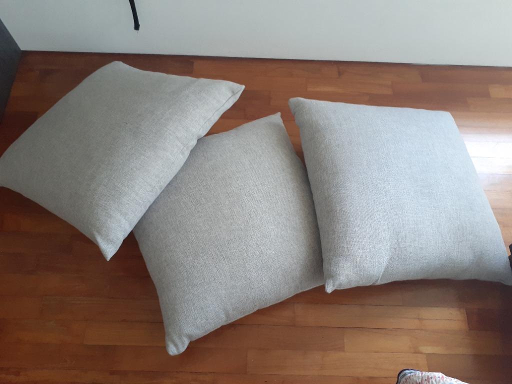 Large Sofa Cushions Light Grey
