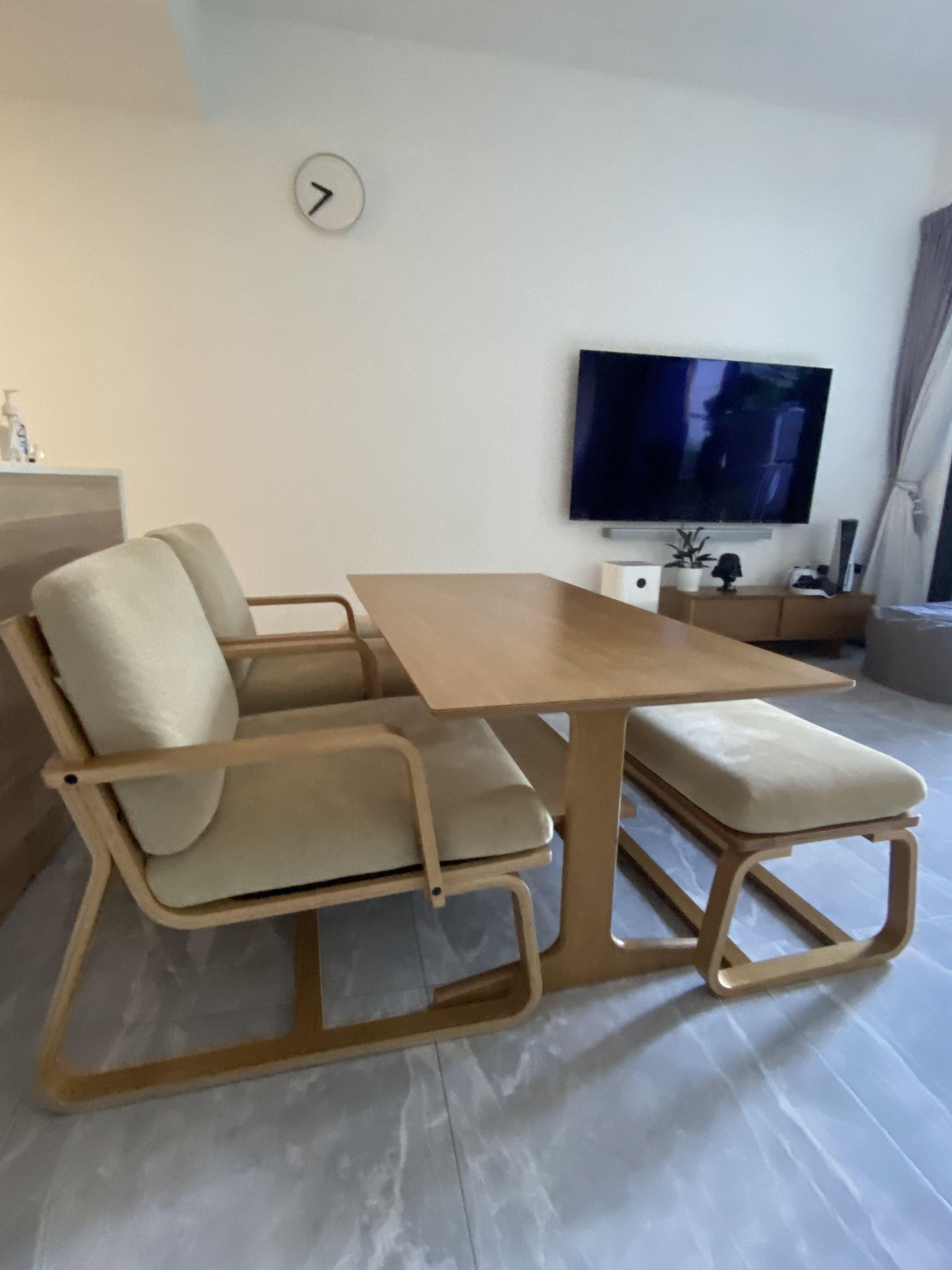 Living Dining Table (Oak) MUJI Set , Furniture & Home Living