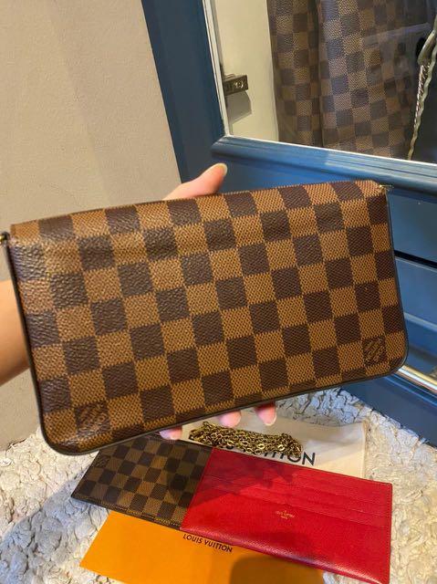 Louis Vuitton LV Felicie Pochette Damier Ebene, Barang Mewah, Tas \u0026 Dompet  di Carousell