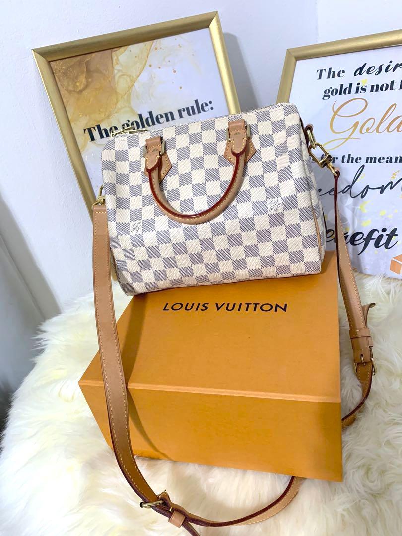 Authentic Lv speedy b 25 azur, Luxury, Bags & Wallets on Carousell