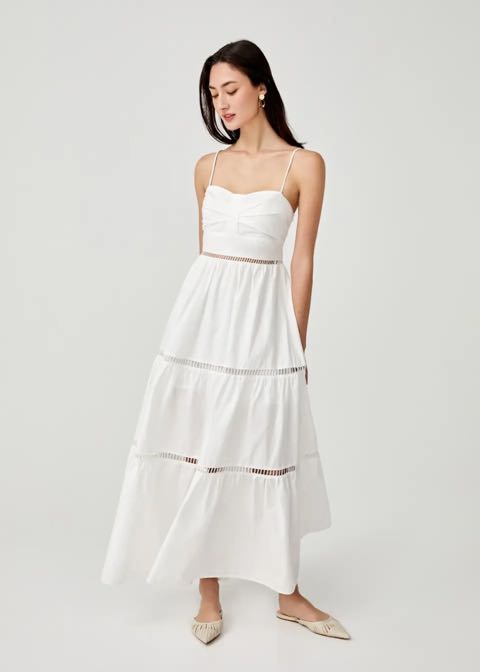 cape style wrap midi dress