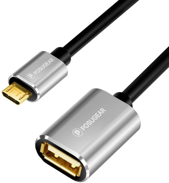 Micro Usb Otg Cable Posugear Micro Usb Male To Usb 2 0 Female Otg Cable Adapter Gold Plated For Samsung Galaxy S7 Galaxy Note 5 Galaxy Tab 3 Et D Autres Smartphones Tablettes Android Otg