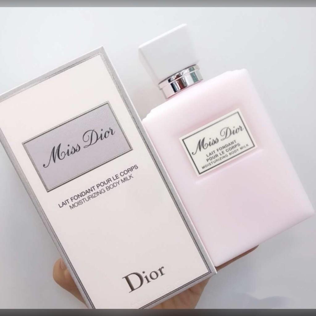 Miss Dior body lotion with Cotton Pad, Beauty & Personal Care, Bath