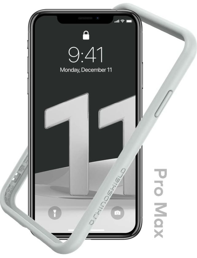 RHINOSHIELD Bumper Frame Case For iPhone 15 Pro CrashGuard - Shockproof  Grey