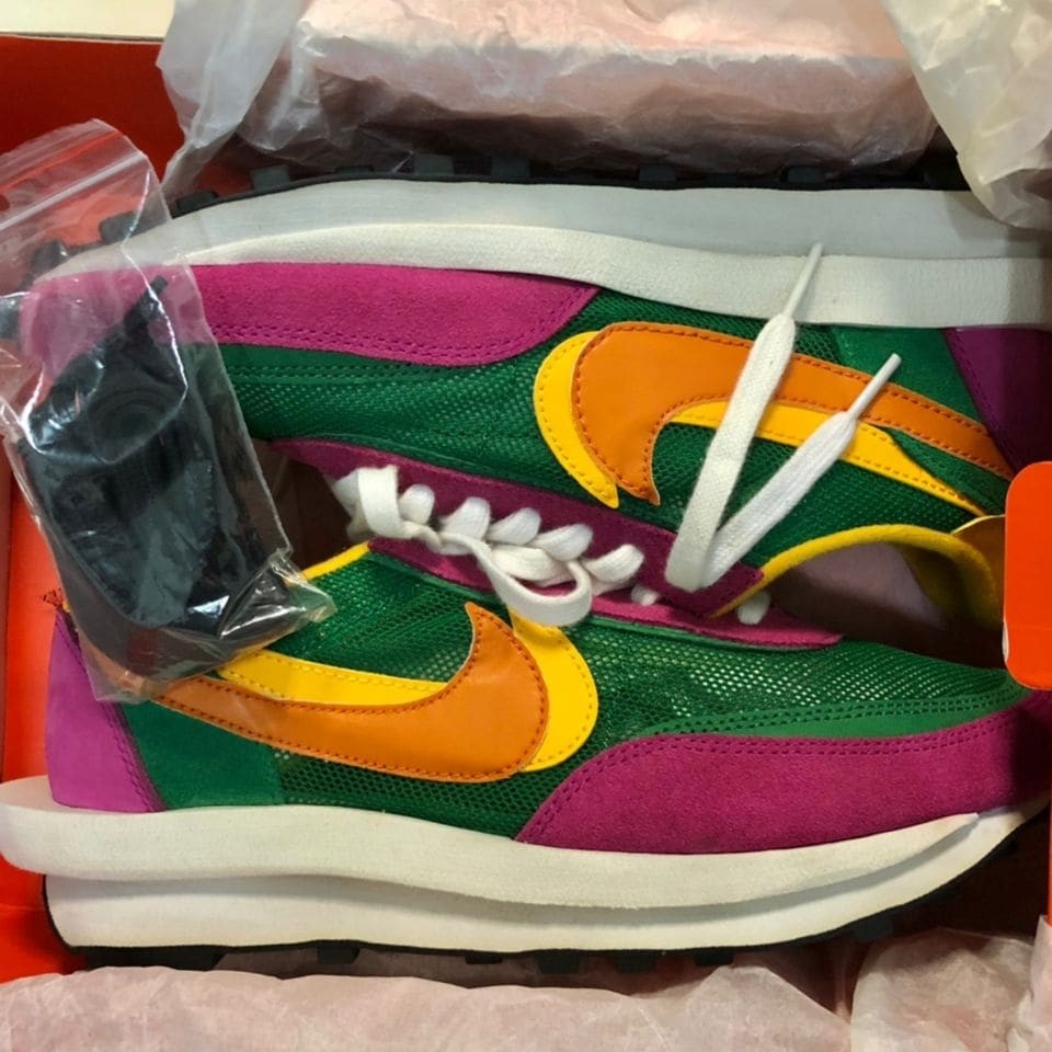 Sacai x nike best sale ld waffle pine green