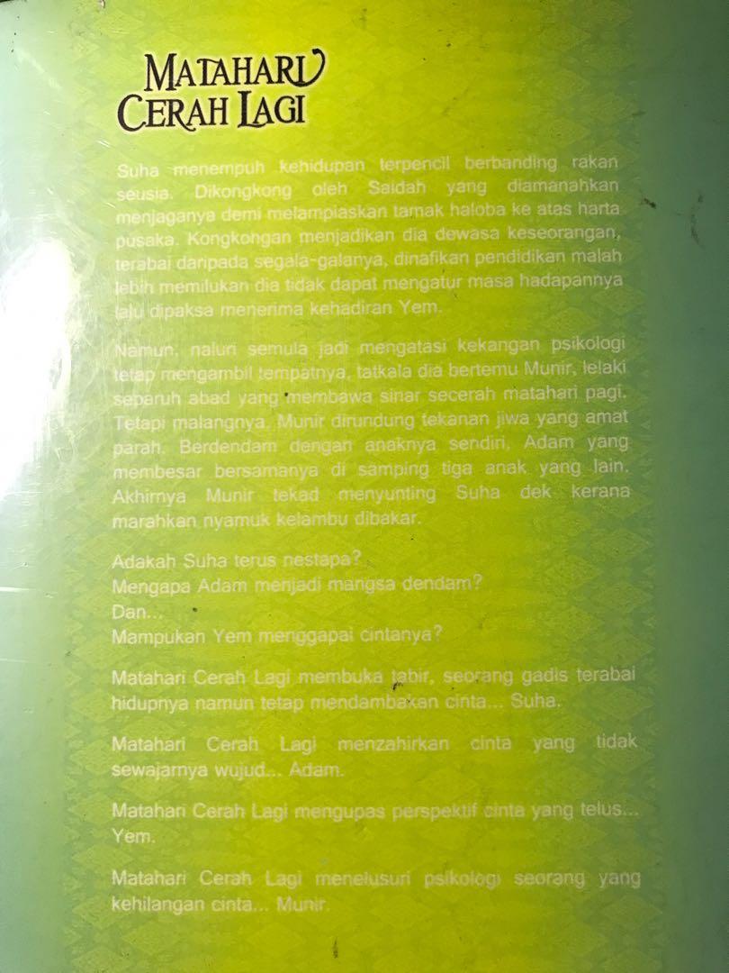 Novel melayu Matahari Cerah karya Fauziah Ashari (masih seal dan 