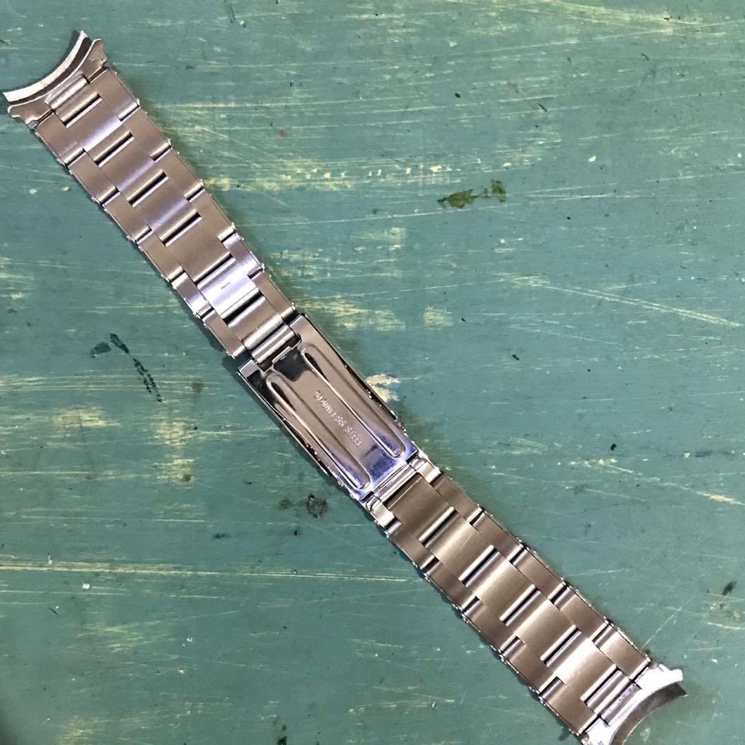 Oyster Riveted Watch Bracelet 20mm Seiko Rolex Omega Longines Vintage, Men's Fashion, Watches