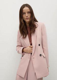 Pink Structured Suit Blazer