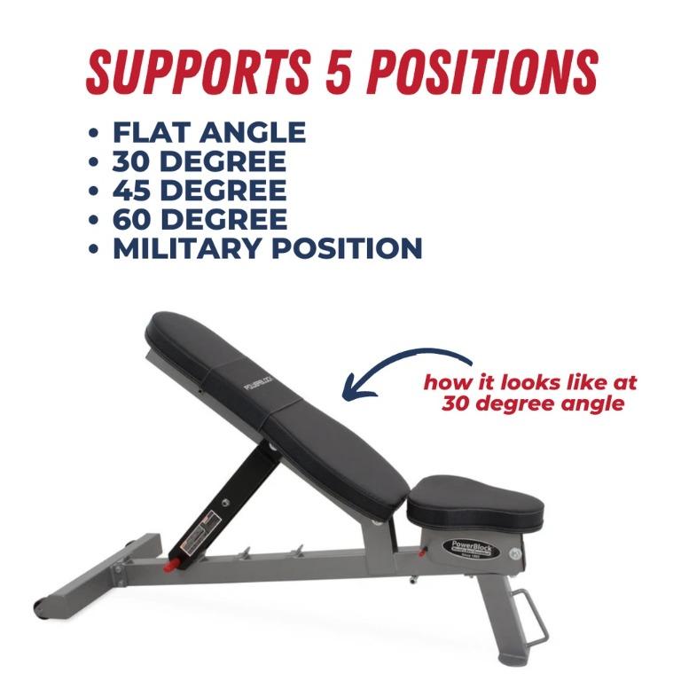 PowerBlock Sport Bench Flat and Incline with 1 year warranty