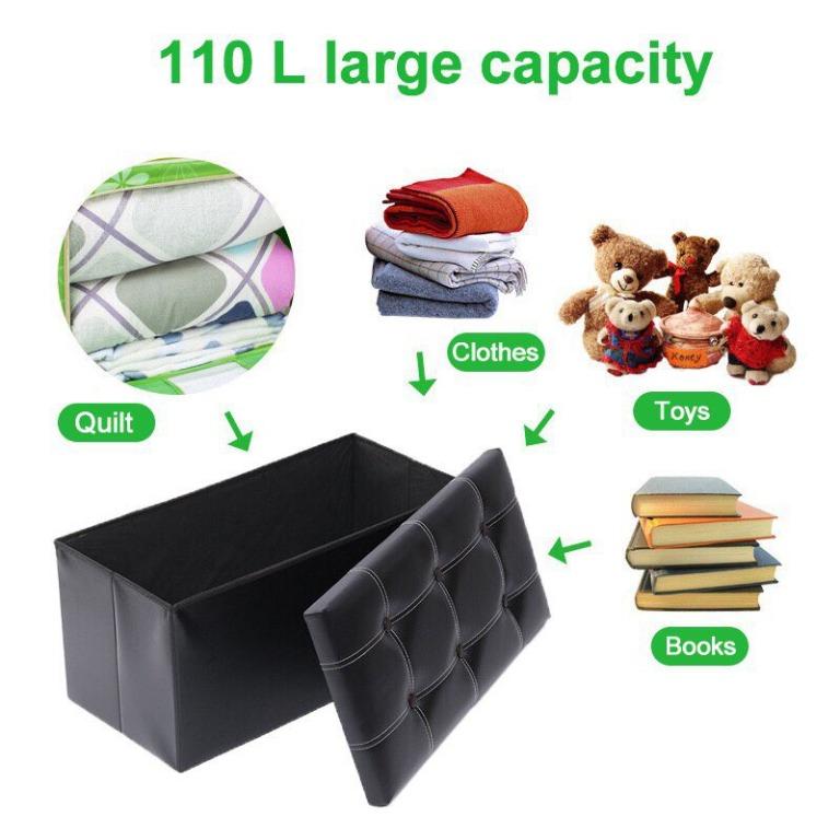 Rectangular Storage Stool Sit Adult Sofa Folding Storage Box