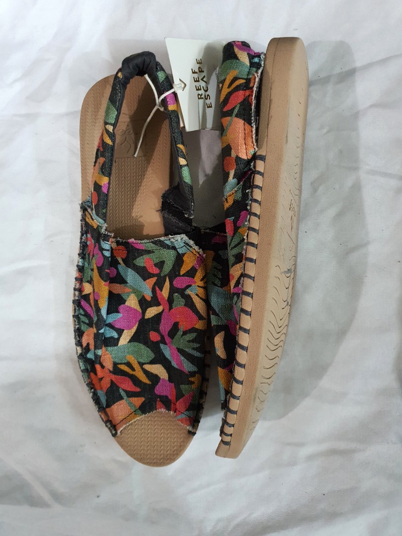 Reef Women's Escape Sling LX Flats - Rainbow Hand-Stitched Sandals With Cushion Footbed - View #7